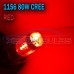 2x 80w RED CANBUS ERROR FREE CREE 1156 382